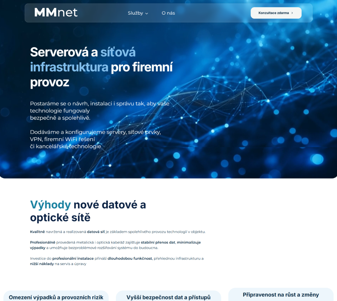 Tech společnost — web pro IT firmu
